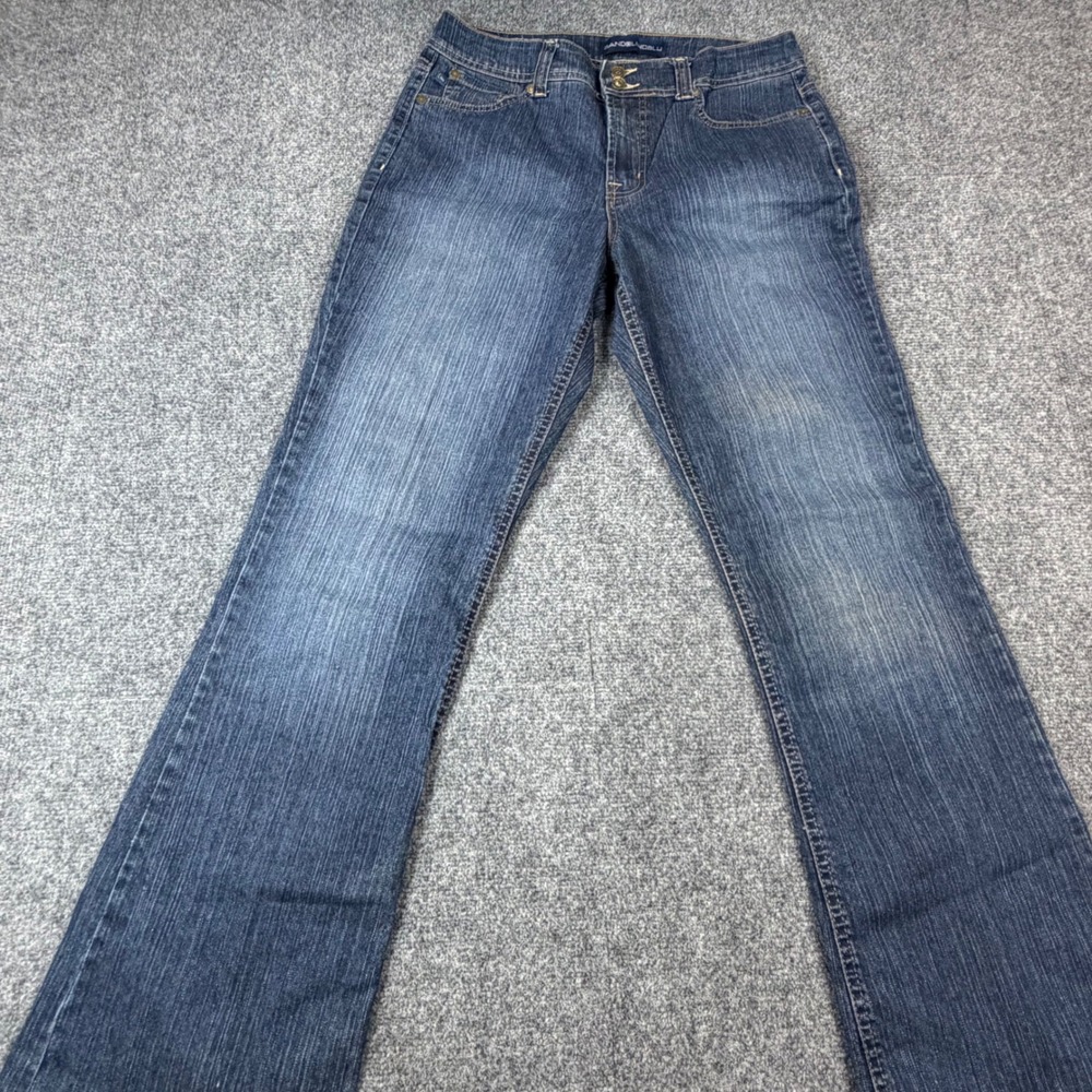 Bandolino Blu Arianna Bootcut Jean Womens 10 Dark Wash Double Button Flap Pocket